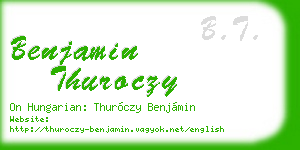 benjamin thuroczy business card